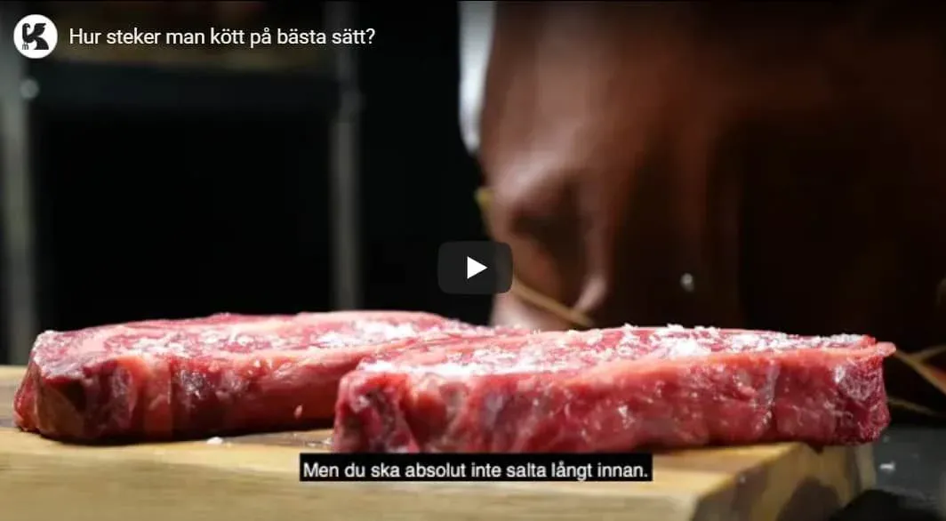 steka kött och skär kött och kapa fibrer