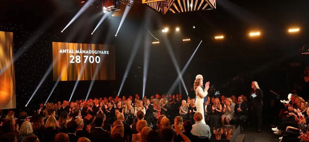 Matkomfort på Cancergalan, foto cancerfonden.se Andrea Björsell